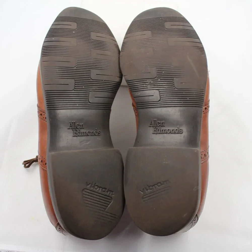 Allen Edmonds Size 10D Saddle Oxford Brogue Dress Shoes Brown Leather 20709